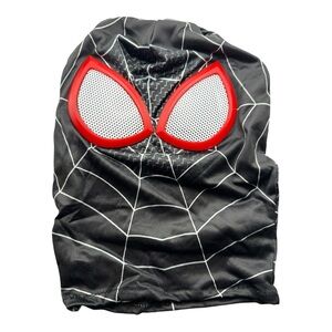 Spider Verse Miles Morales Style Mask‎ Adult Cosplay Costume Black Red